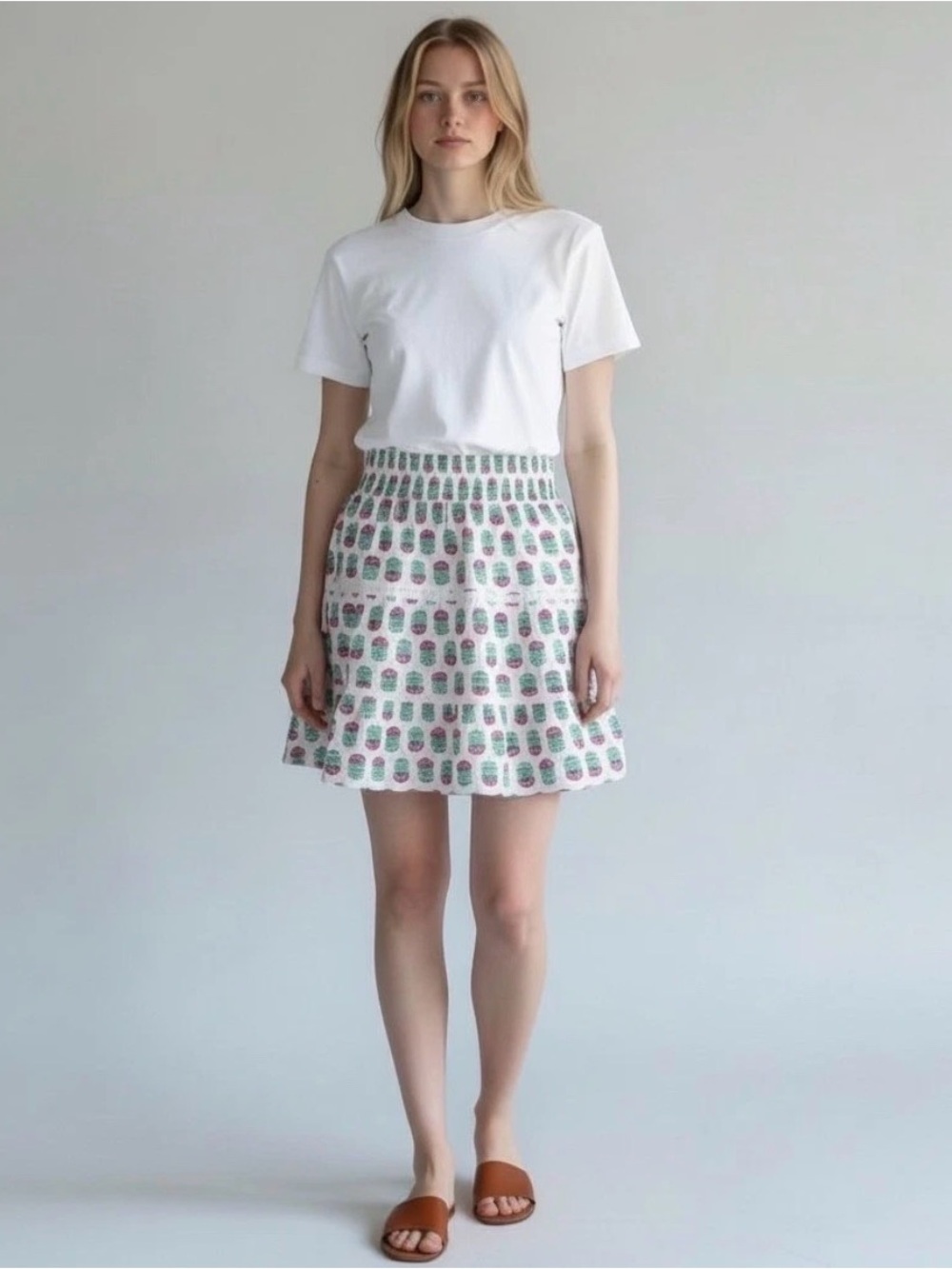 J. Crew Floral Smocked Tiered Flowy Skirt - XS